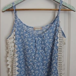 Crochet/ Flower Patterned Top